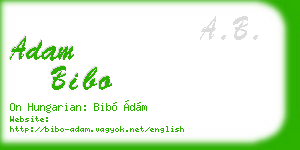 adam bibo business card